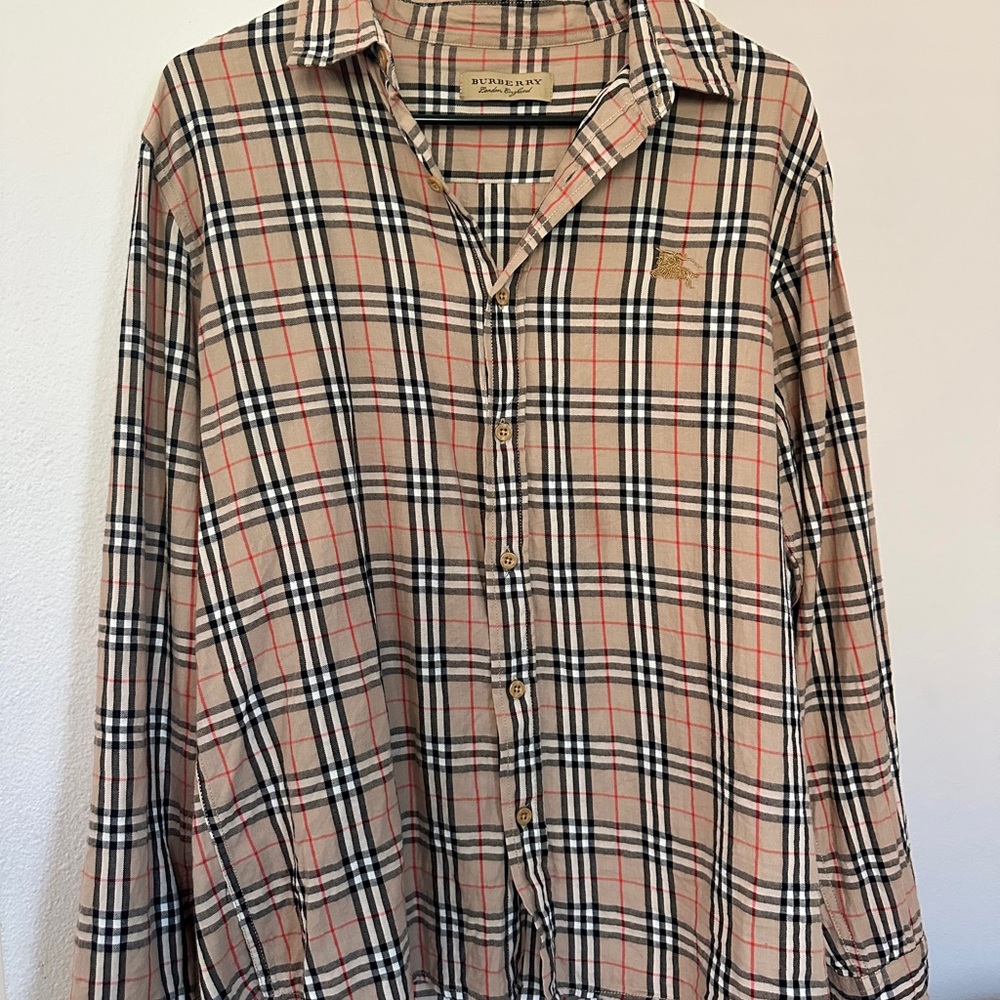 Burberry Beige Checkered Shirt